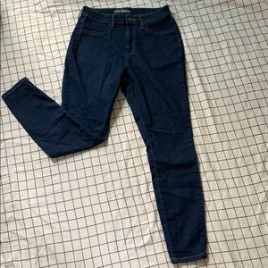 High Rise Darkwash Skinny Jeans